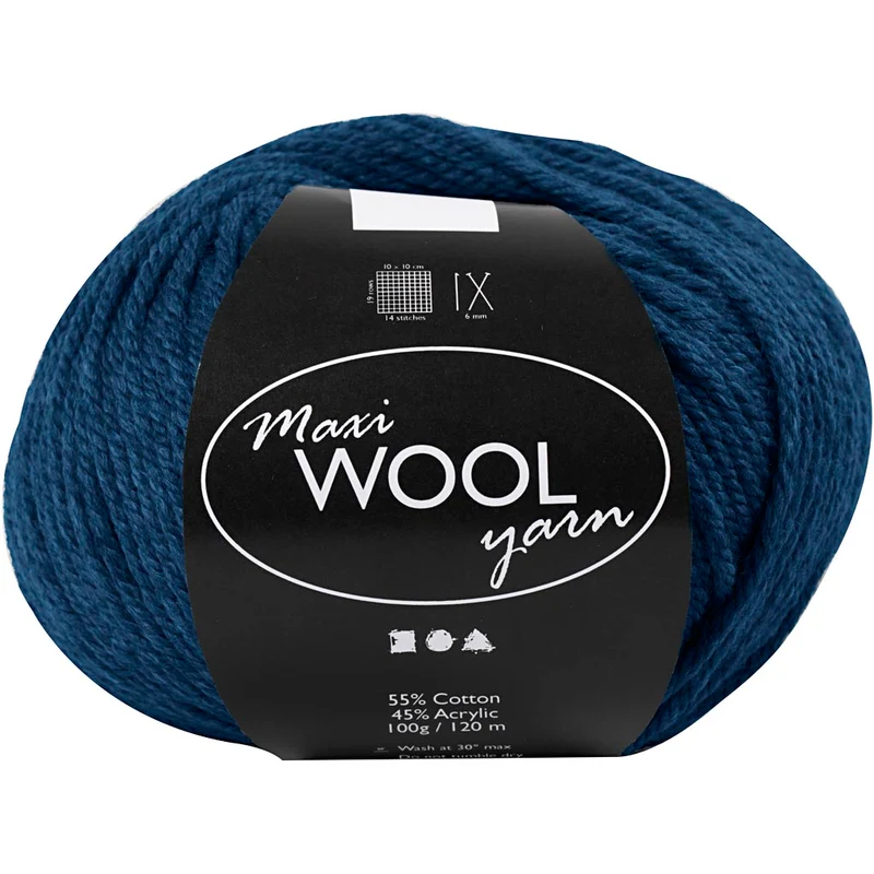 Wolle, L 125 M, Blau, 100 g/ 1 Knäuel [HOB-447410]