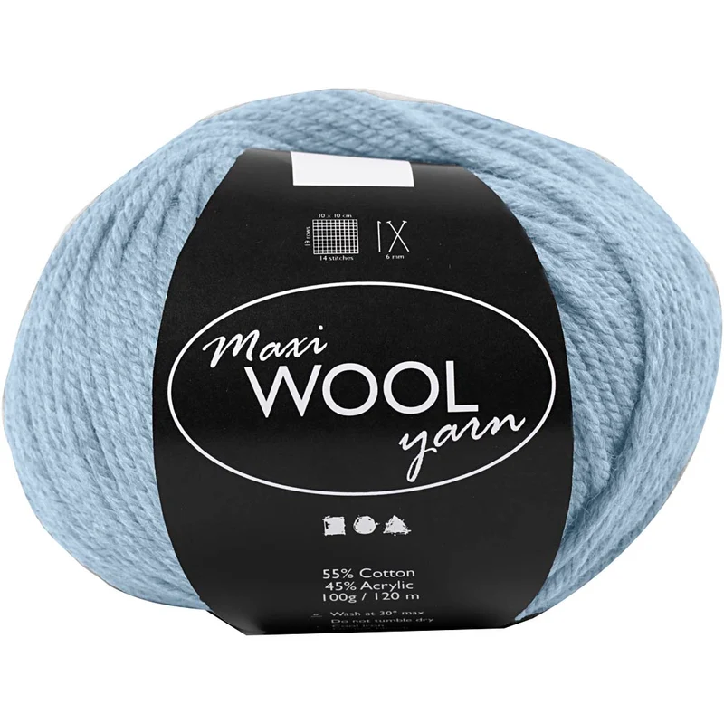 Wolle, L 125 M, Staubblau, 100 g/ 1 Knäuel [HOB-447409]
