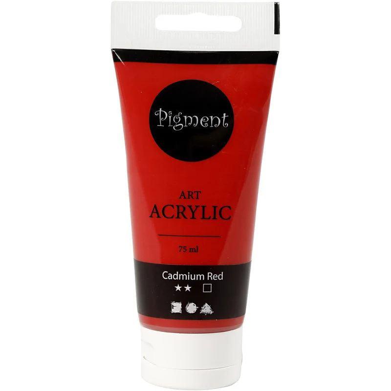 Acrylfarben, Mattglänzend, Halbdeckend, Kadmiumrot, 75 ml/ 1 Fl. [HOB-35146]