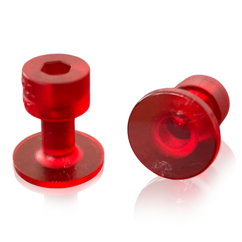 Klebeadapter transluszent rot Ø18mm