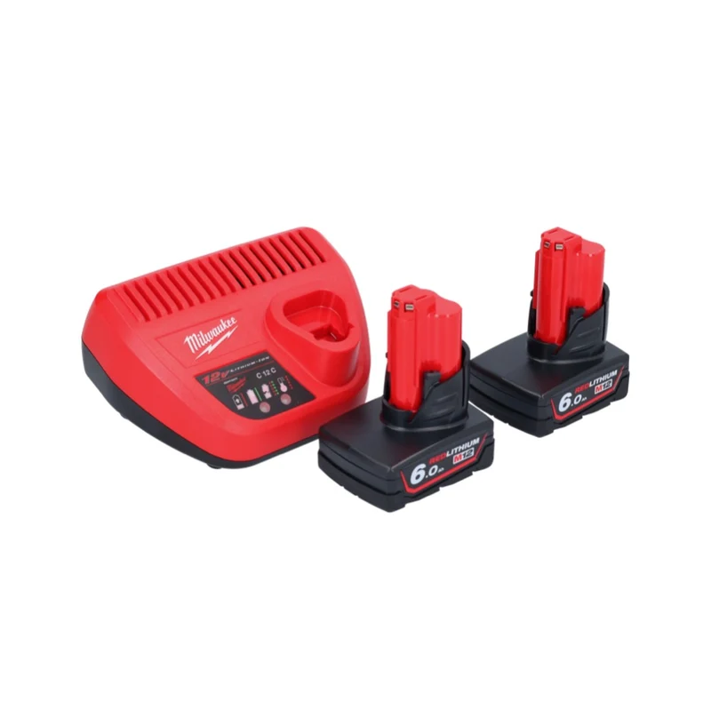 Milwaukee M12 BDC6-602C Akku Rohrreinigungsgerät 12 V + 2x Akku 6,0 Ah + Ladegerät + Spirale + Eimer