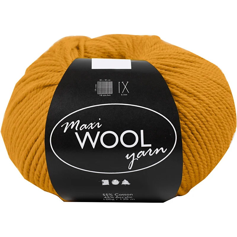 Wolle, L 125 M, Dunkelgelb, 100 g/ 1 Knäuel [HOB-447403]