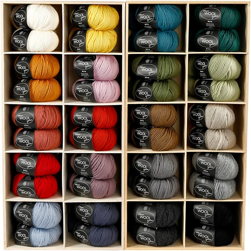 Wolle, L 125 M, Sortierte Farben, 20x10 Knäuel/ 1 Pck [HOB-44740]