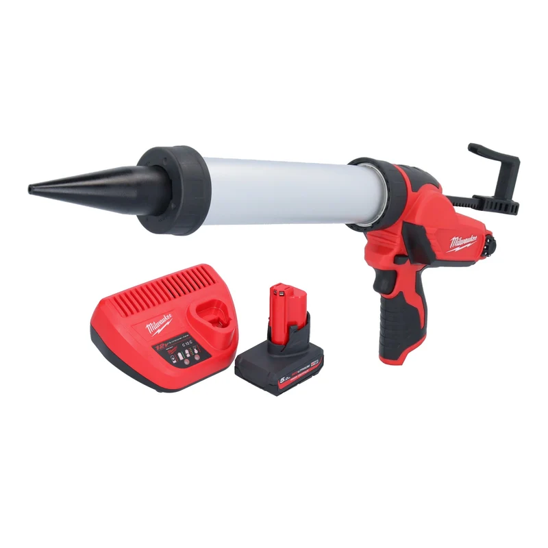 Milwaukee M12 PCG/400A-501 Akku Kartuschenpistole 12 V 400 ml + 1x Akku 5,0 Ah + Ladegerät