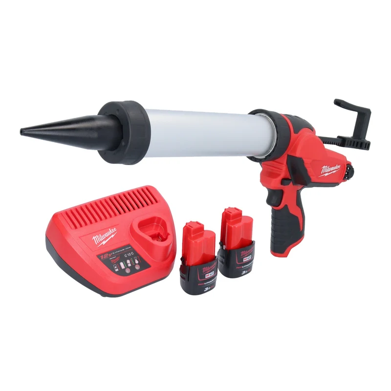 Milwaukee M12 PCG/400A-302 Akku Kartuschenpistole 12 V 400 ml + 2x Akku 3,0 Ah + Ladegerät