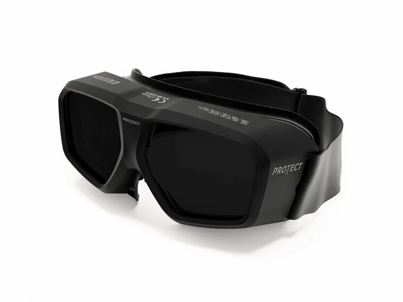 Laserjustierbrille COVERLIGHT Filter: 0156, Gestellfarbe schwarz (für Brillenträger geeignet)