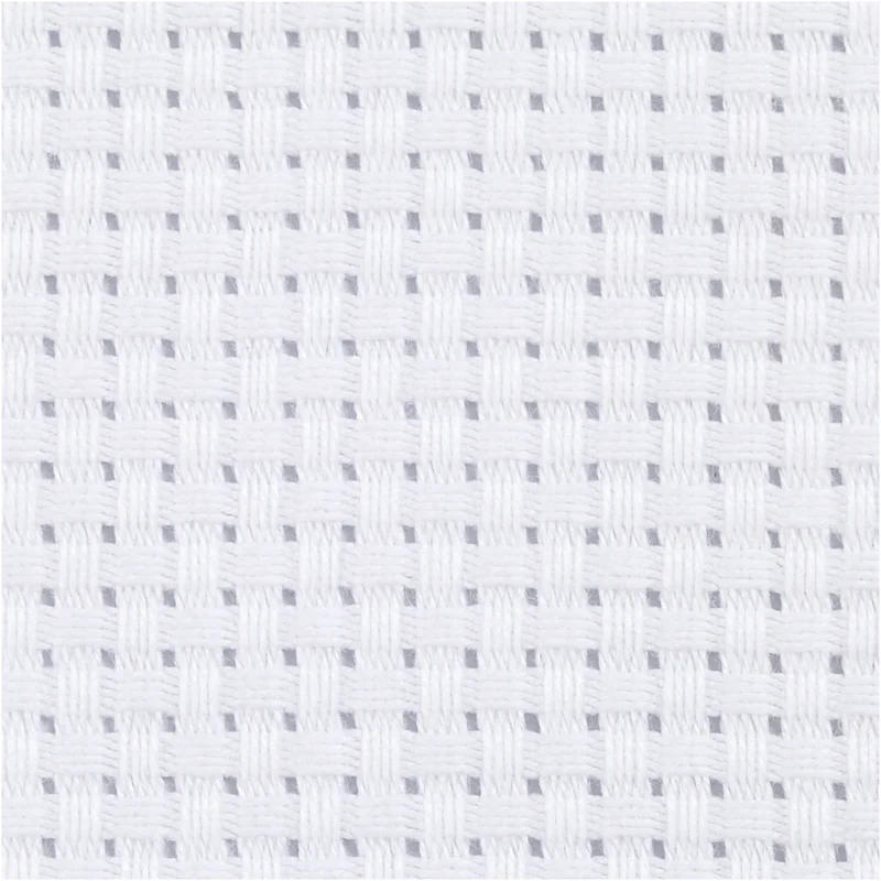 Aida-Stoff, Größe 50x50 cm, 35 Kästchen pro 10 cm, Weiß, 1 Stk [HOB-412634]