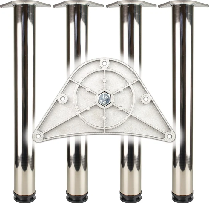 BMB Tischbein-Set Chrom poliert 60 mm Höhe 870 mm ( 3000273147 )