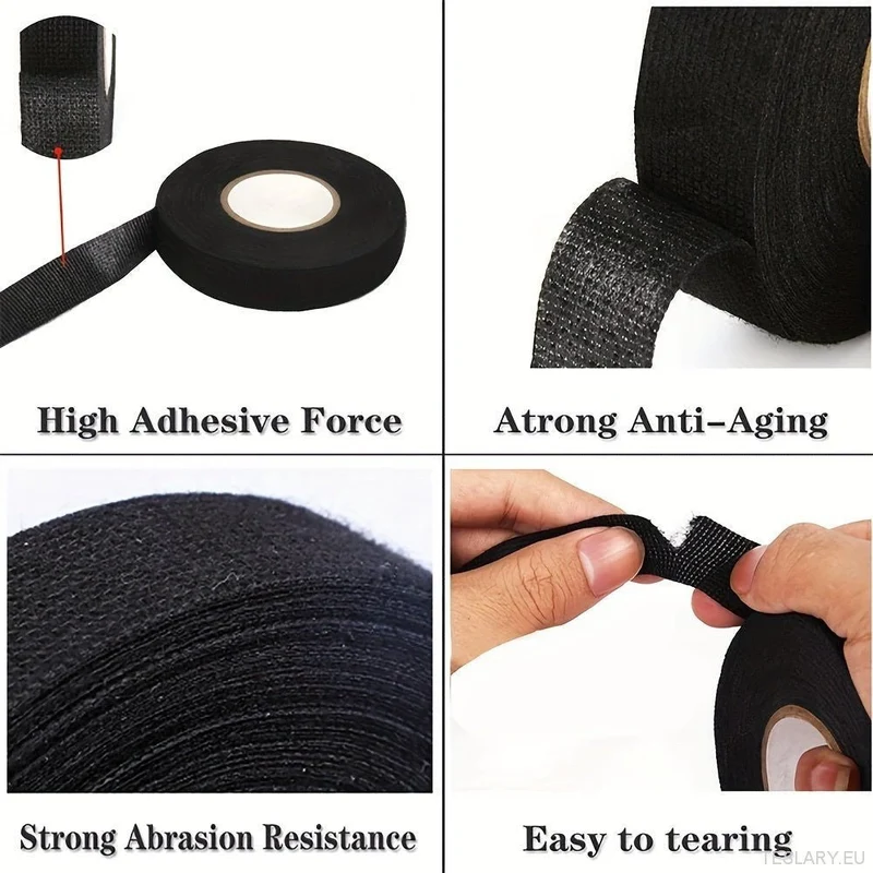 Gewebeklebeband, ideal zur Schalldämmung, Lärmreduzierung und für weitere Klebeanwendungen, 25 mm breit, 15 m lang.