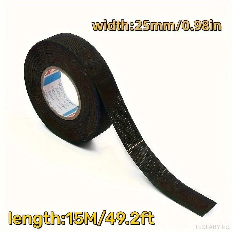 Gewebeklebeband, ideal zur Schalldämmung, Lärmreduzierung und für weitere Klebeanwendungen, 25 mm breit, 15 m lang.