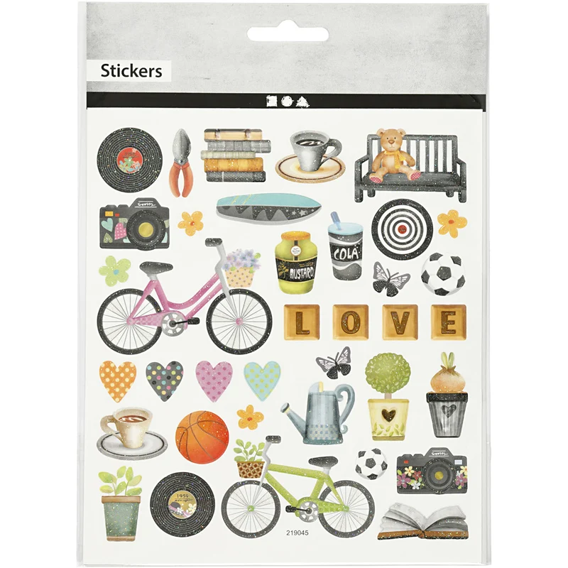 Sticker, Freizeit, Blatt 15x16,5 cm, 1 Bl. [HOB-27200]