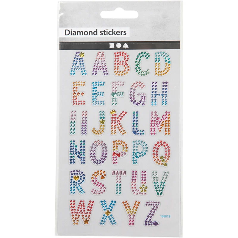 Diamant-Sticker, Alphabet, Blatt 10x16 cm, 1 Bl. [HOB-284035]
