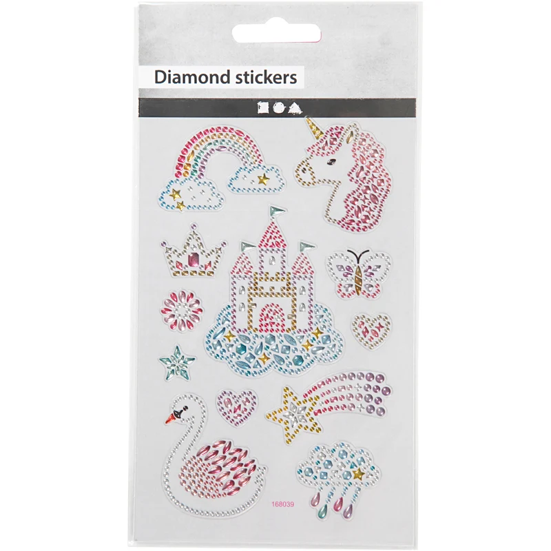 Diamant-Sticker, Einhorn-Welt, Blatt 10x16 cm, 1 Bl. [HOB-284032]