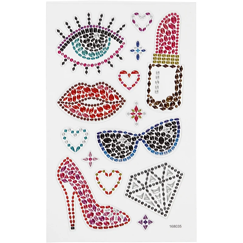 Diamant-Sticker, Party, Blatt 10x16 cm, 1 Bl. [HOB-284031]