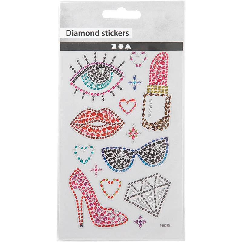 Diamant-Sticker, Party, Blatt 10x16 cm, 1 Bl. [HOB-284031]