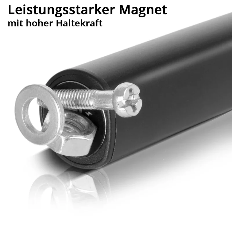 STAHLWERK LED-Arbeitsleuchte | Leistungsstarke Stablampe mit COB-Flashlight | Werkstattlampe mit Magnethalterung | USB-C Anschluss | 600 mAh Akku | Schnell aufladbar | Universell einsetzbare LED-Lampe