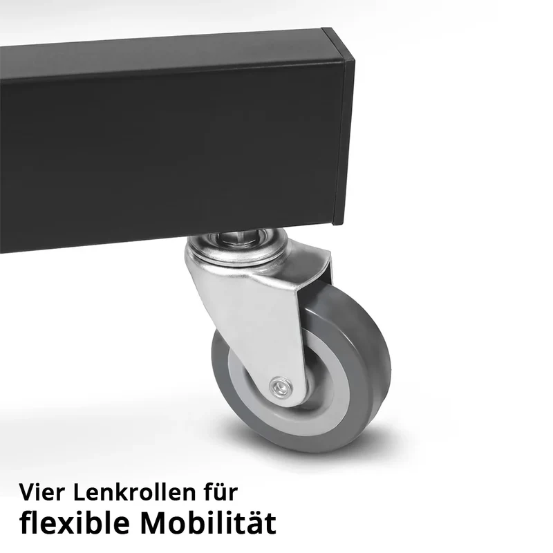 STAHLWERK Kfz-Wartungs- und Montagewagen mit Lenkrollen | Höhenverstellbarer Arbeitstisch | 87,3 – 125 cm | 100 kg Tragkraft | Mobile Werkbank | Ideal für Garage, Werkstatt, Autoreparatur und DIY
