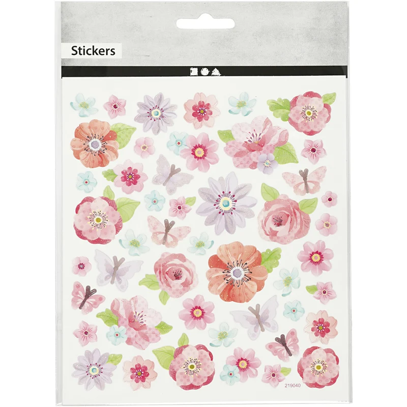 Sticker, Frühlingsblumen, Blatt 15x16,5 cm, 1 Bl. [HOB-27192]