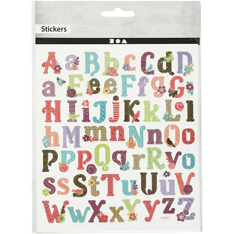 Sticker, Alphabet, Blatt 15x16,5 cm, 1 Bl. [HOB-27190]