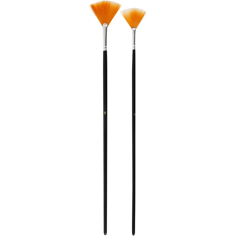 Gold Line Pinsel, Nr. 4+8, L 29-30 cm, B 2-3 mm, Fächer, 2 Stk/ 1 Pck [HOB-100279]