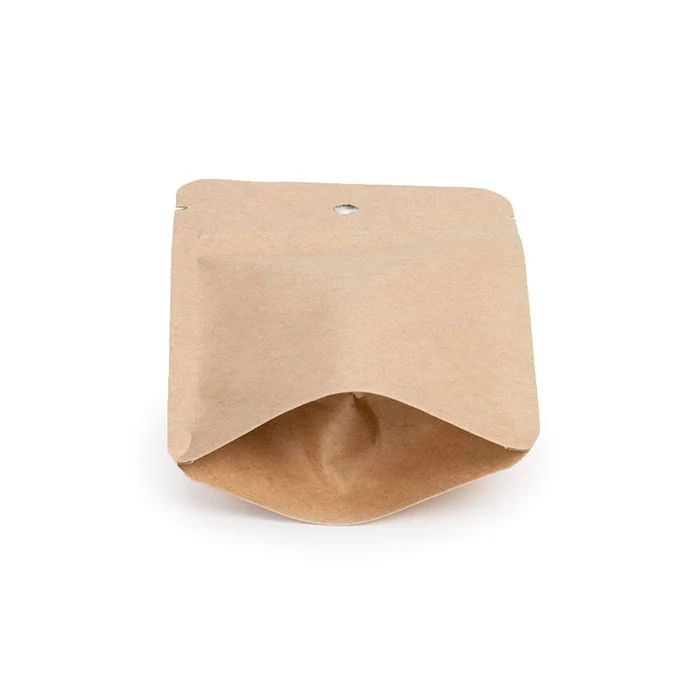 Standbodenbeutel Kraft 8x5x13cm | 28 Gramm mit Aufhängeloch (100 Stück) [ZBGSK1H]