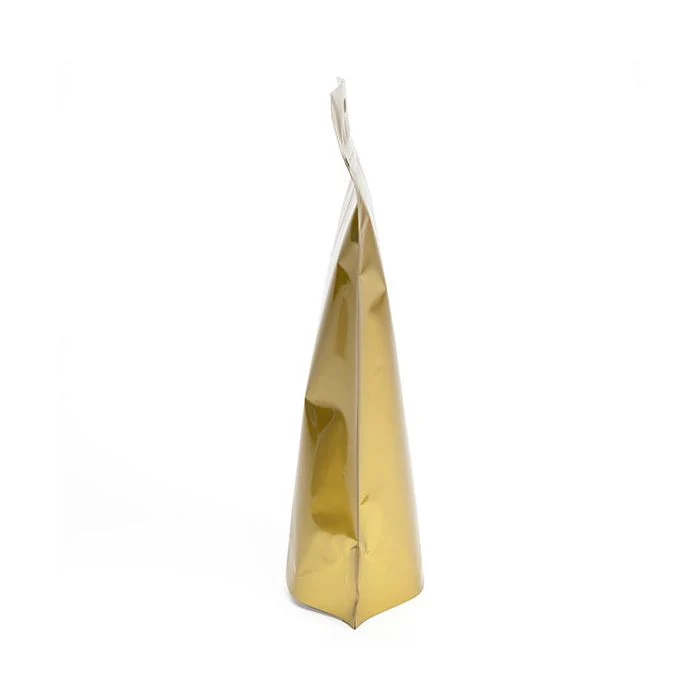 Standbodenbeutel Gold 17x9x28.5cm mit Aufhängeloch | 340 Gramm (100 Stück) [ZBGM4GH]