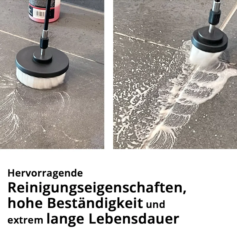 STAHLWERK Bürsten-Aufsatz 15er Set für Akkuschrauber und Bohrmaschinen, Reinigungs-, Polier- und Detailing-Bürsten mit Standard-Bit-Aufnahme inklusive Verlängerungs-Adapter