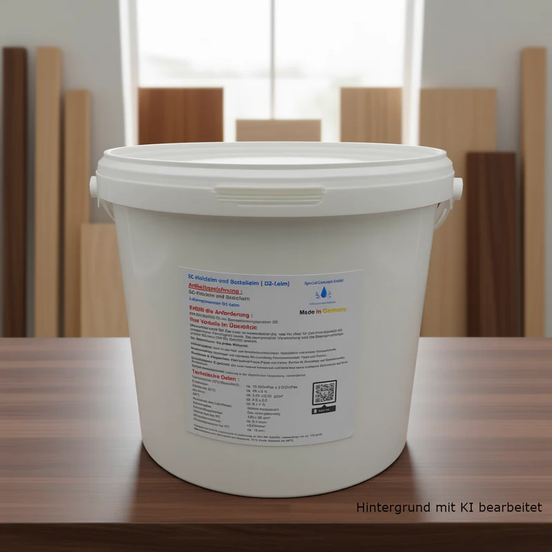 D2 Bastelkleber, Bastelleim, Holzleim weiß 5,0 Kg Leim Kostenloser Inlandsversand!!!