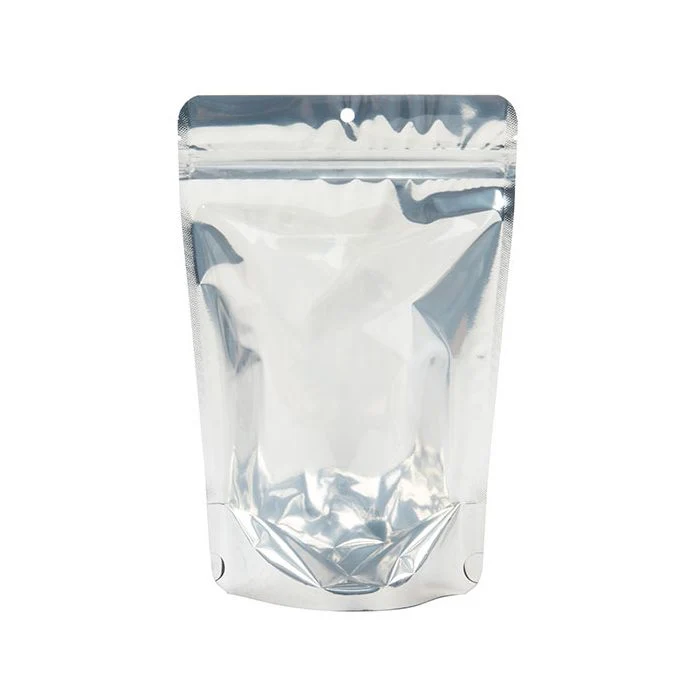 Standbodenbeutel Transparent/Schwarz 14.9x8.9x23.2cm | 310 Gramm mit Aufhängeloch (100 Stück) [ZBGB7H]