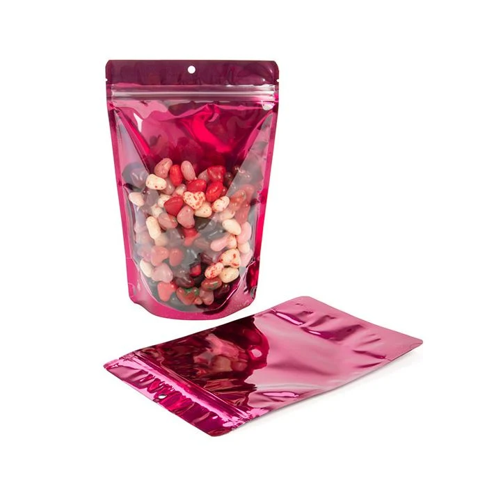 Standbodenbeutel Rosa 14.9x8.9x23.2cm | 310 Gramm mit Aufhängeloch (100 Stück) [ZBGB7FS]