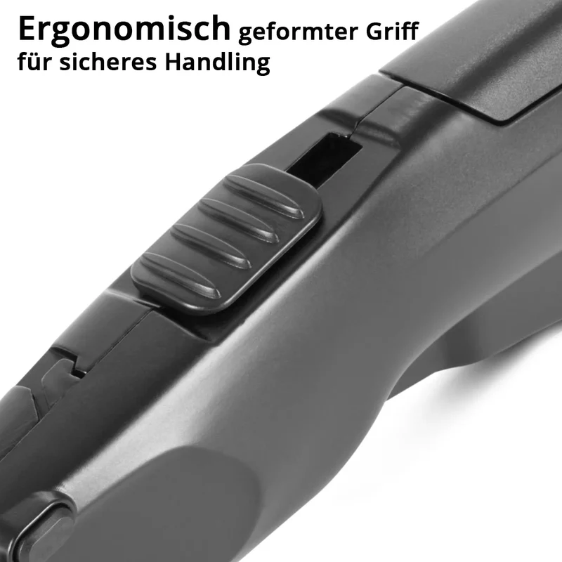 STAHLWERK Cuttermesser UCM-19 ST 3er Set mit Schnellwechsel-Klinge, automatischem Klingenrückzug und Sicherheitsverriegelung Cutter | Teppichmesser | Sicherheitsmesser | Paketmesser | Kartonmesser