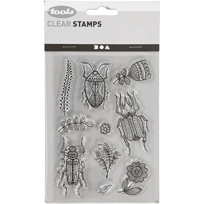 Silikonstempel, Insekten, Blatt 11x15,5 cm, 1 Bl. [HOB-240014]