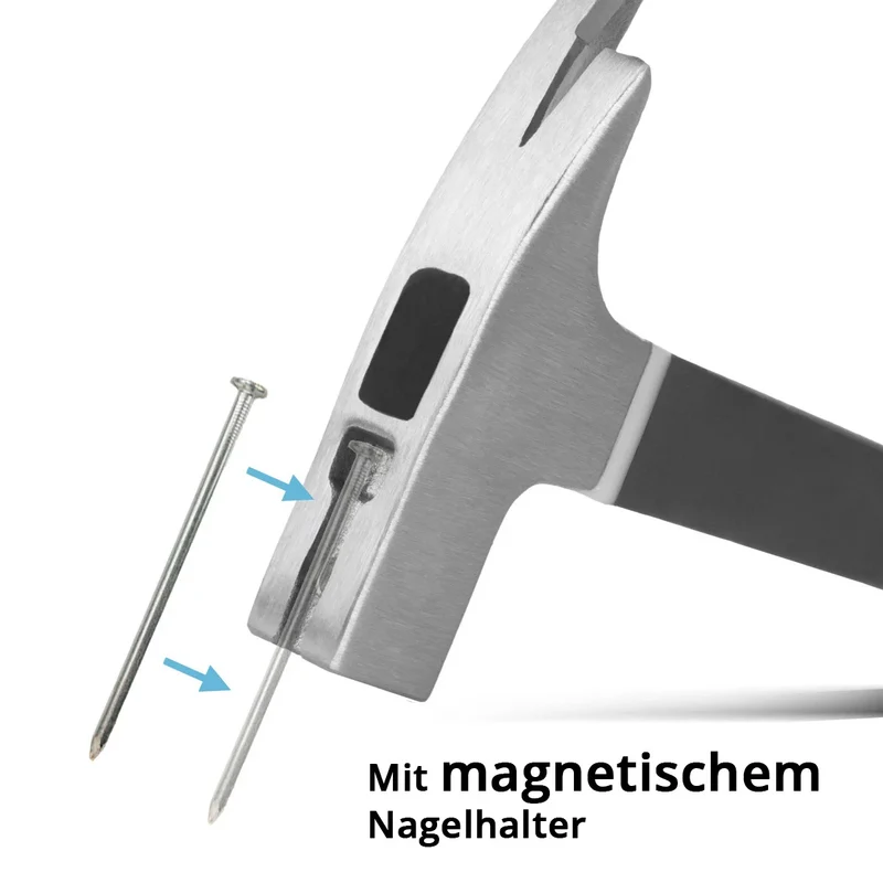 STAHLWERK Hammer 5er Set mit Fäustel, Klauenhammer, Maurerhammer, Latthammer und Gummihammer