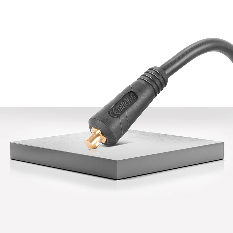 STAHLWERK Massezange bis 300 A Masseklemme | Erdungsklemme inklusive 5 m Schweißkabel | Massekabel aus reinem Kupfer mit 25 mm² und 9 mm Stecker