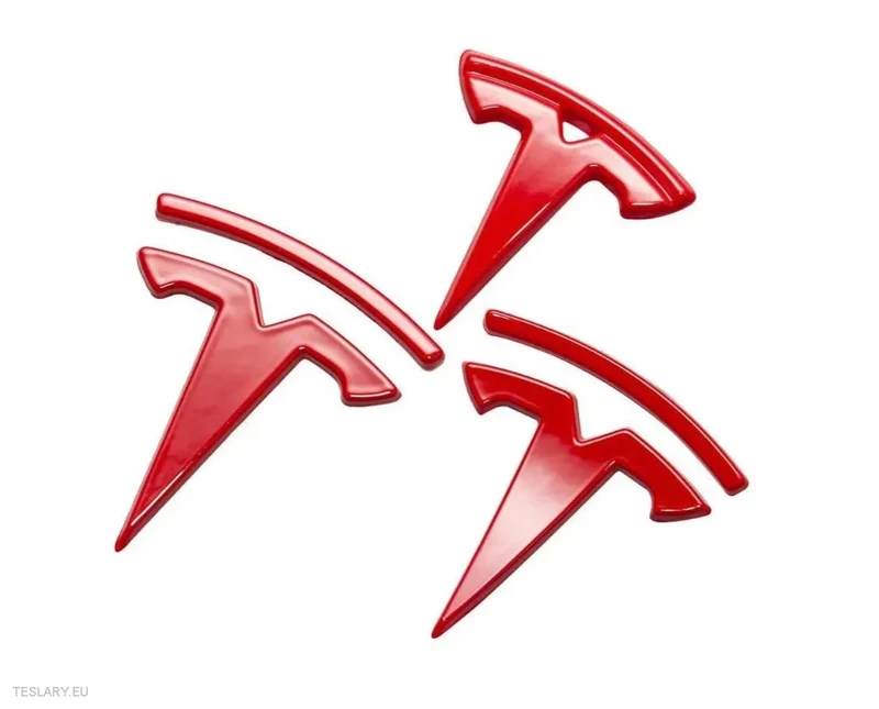 Tesla Model Y Logo-Set für Front, Heck und Lenkrad