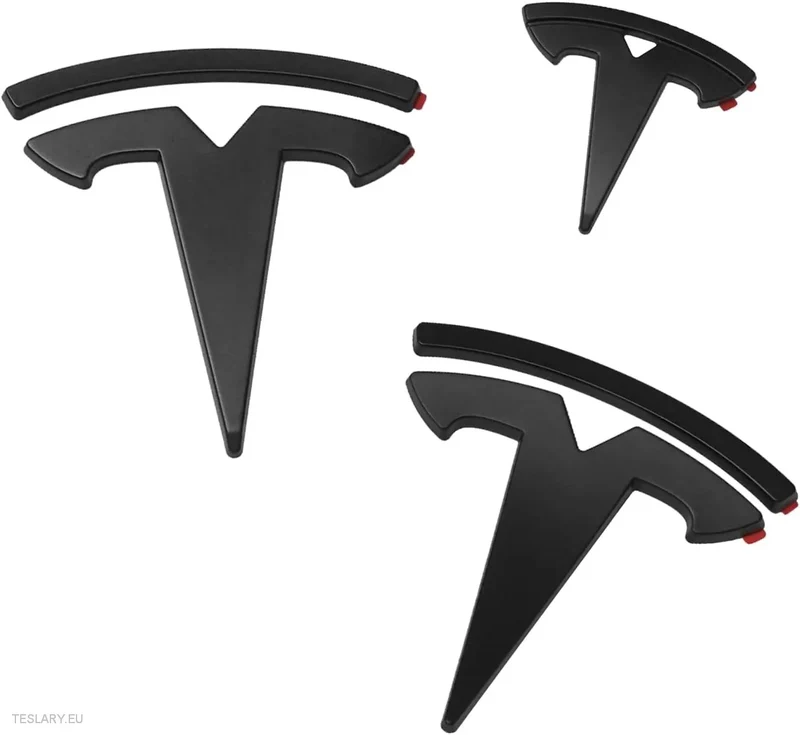 Tesla Model Y Logo-Set für Front, Heck und Lenkrad