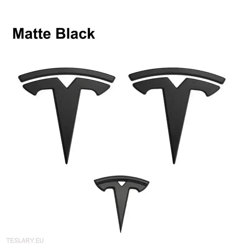 Tesla Model Y Logo-Set für Front, Heck und Lenkrad