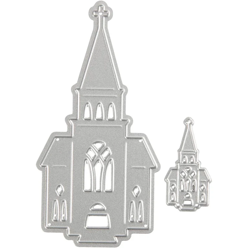 Stanz- und Prägeformen, Kirche, Größe 46x91+18x35 mm, 1 Stk [HOB-118012]