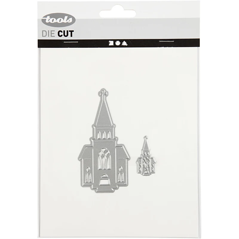 Stanz- und Prägeformen, Kirche, Größe 46x91+18x35 mm, 1 Stk [HOB-118012]