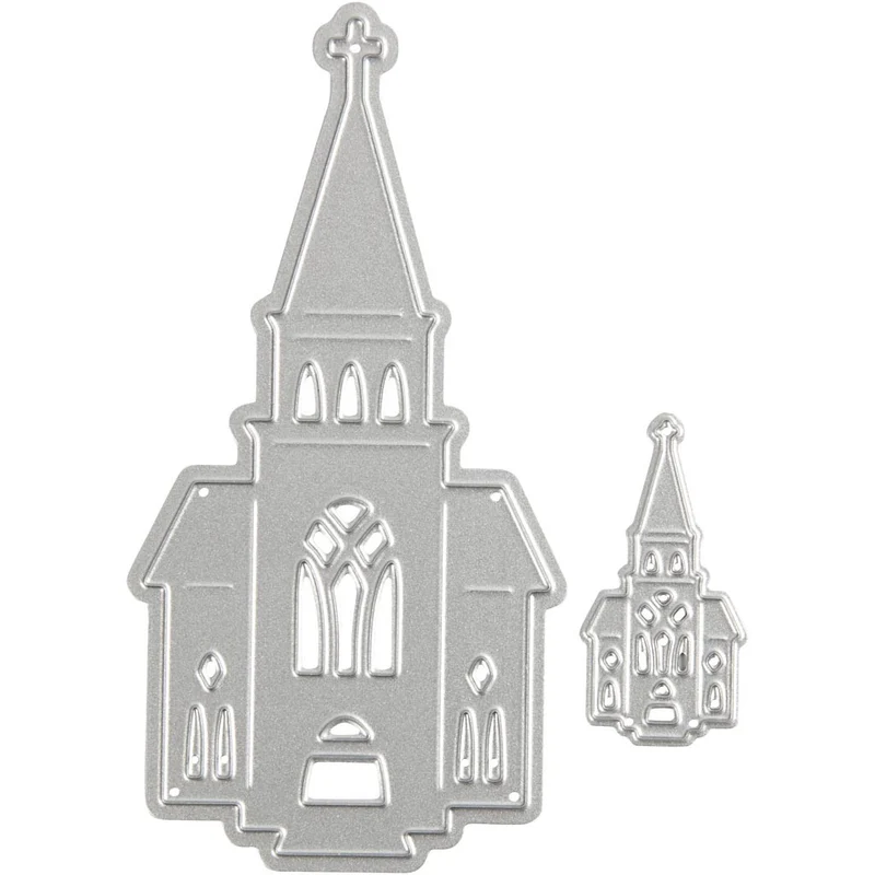 Stanz- und Prägeformen, Kirche, Größe 46x91+18x35 mm, 1 Stk [HOB-118012]
