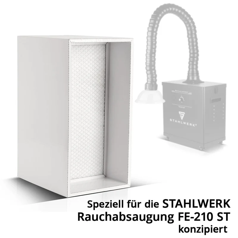 STAHLWERK Aktivkohle-Filter für Rauchabsaugung FE-210 ST Ersatzfilter | Luftfilter | Hauptfilter für Absauganlage | Rauchabsorber | Rauchabzug | Schweißrauch- und Lötabsaugung