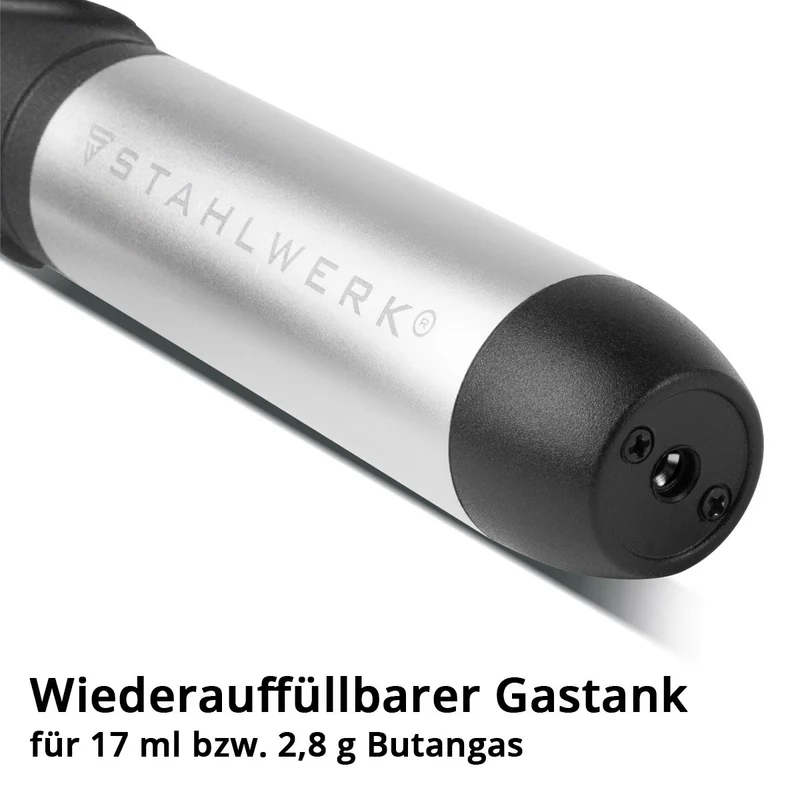 STAHLWERK Gas-Lötkolben GLK-500 ST 10-teiliges 3-in-1 Gas-Löt-Set | Lötgerät | Lötstation | Lötpistole mit 200 - 500°C Löttemperatur und 1.300°C Flammdüse für Heißluft-, Brand- und Lötarbeiten