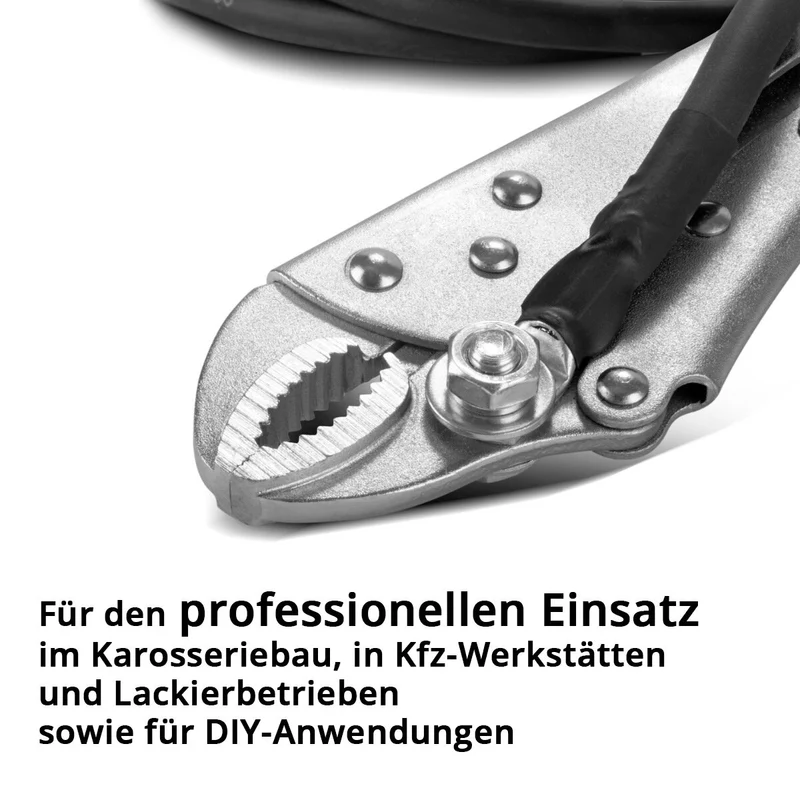 STAHLWERK Massekabel | Masseklemme 2 m für Ausbeulspotter | Dellenlifter | Punktschweißgerät | Smart Repair Ausbeulwerkzeug | Spotter-Zubehör