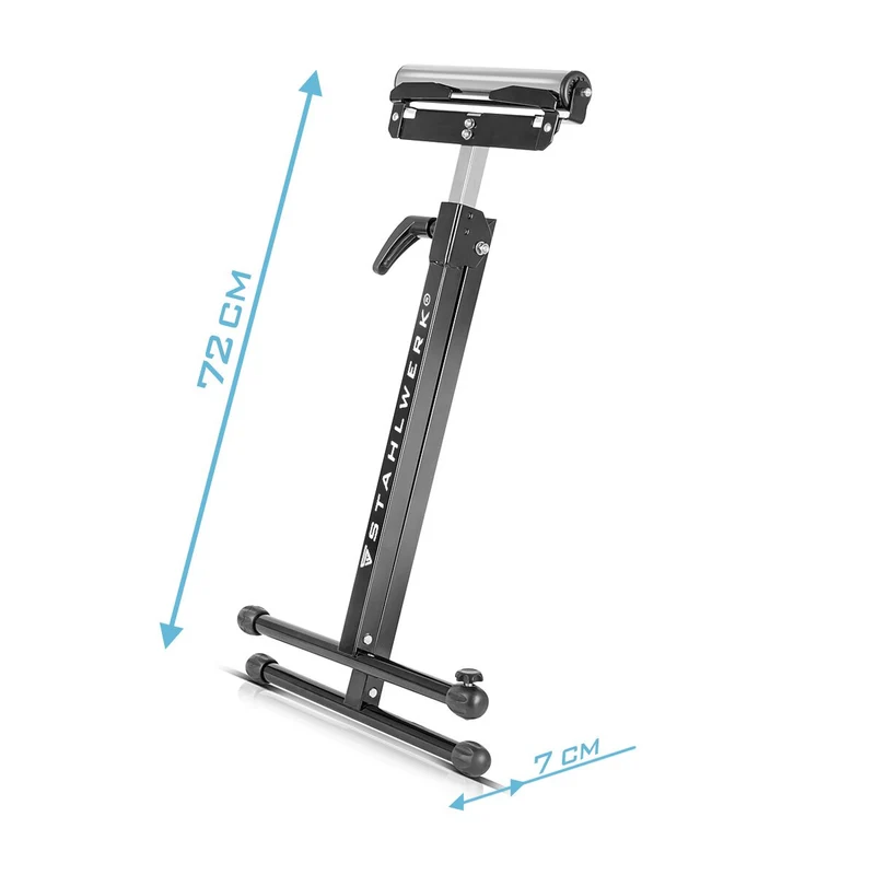 STAHLWERK Rollenbock RB-110 ST Arbeitsbock | Klappbock höhenverstellbar von 720 bis 1.100 mm mit 60 kg Tragkraft und Rollenauflage