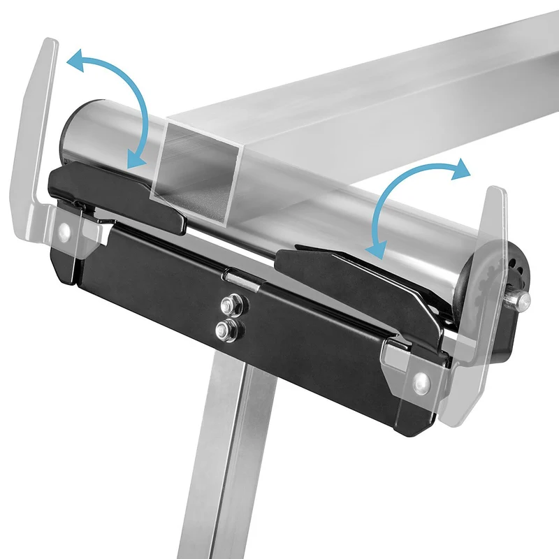 STAHLWERK Rollenbock RB-110 ST Arbeitsbock | Klappbock höhenverstellbar von 720 bis 1.100 mm mit 60 kg Tragkraft und Rollenauflage