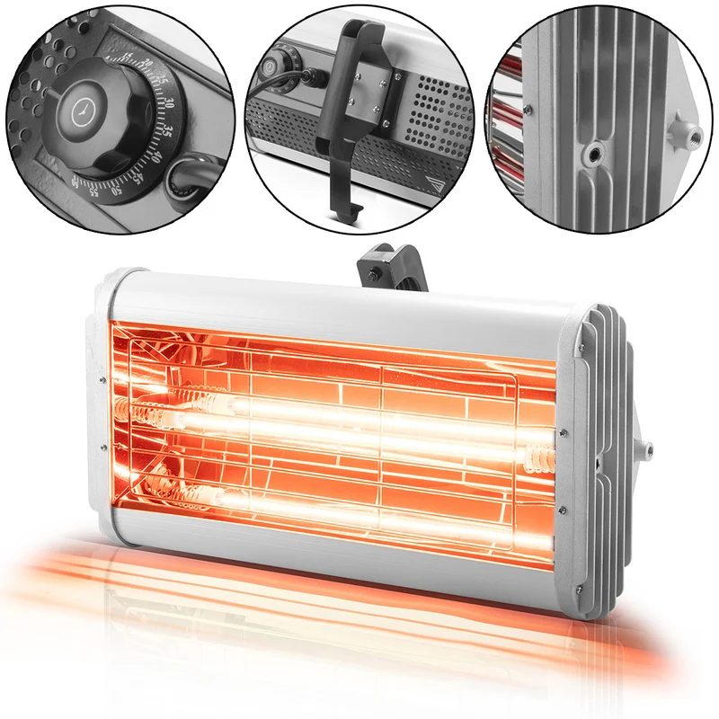 STAHLWERK Infrarot Lacktrockner MIL-1200 ST mit 1.200 Watt, leistungsstarker Infrarottrockner / IR Strahler / IR Trockner zum professionellen Trocknen von Autolack, Reparaturlack, Grundierungen uvm.