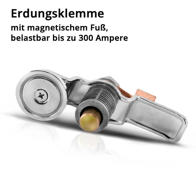 STAHLWERK Magnetische Erdungsklemme EC-300 ST / Masseklemme / Massemagnet für Schweißgeräte und Plasmaschneider bis 300 A