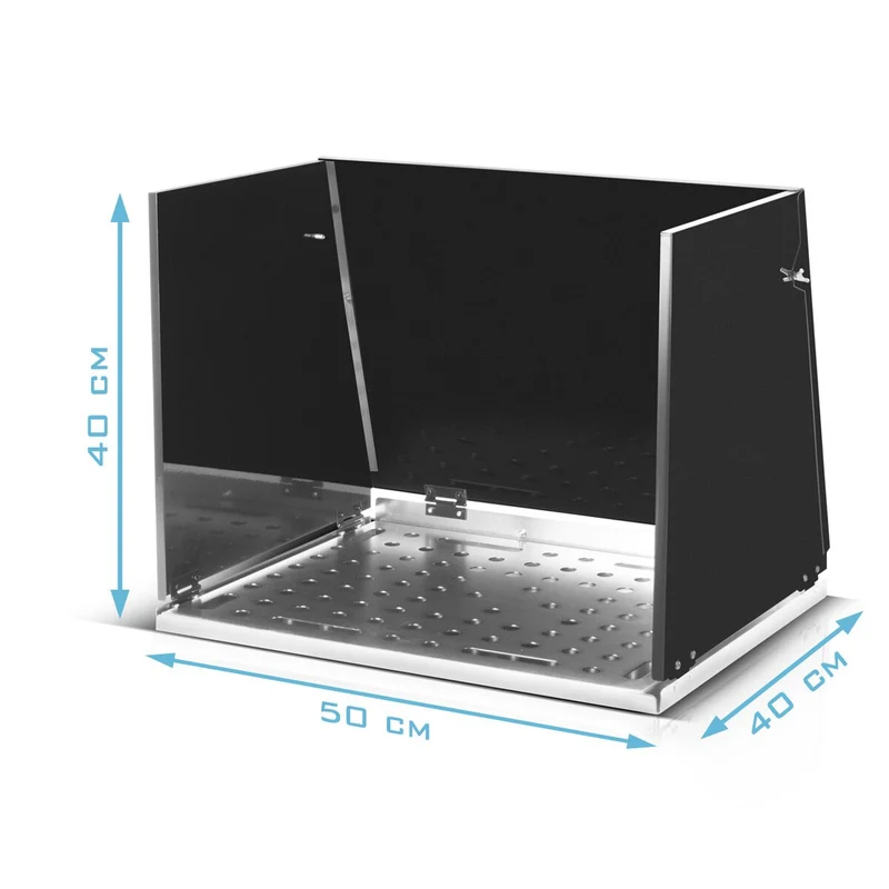 STAHLWERK Schweißtisch-Aufsatz SA-500 ST 500 x 400 mm mobile Schweißkabine | klappbare Schweißtisch-Erweiterung für Werkbänke und Montagetische mit D16 Lochplatte für Spannwerkzeuge