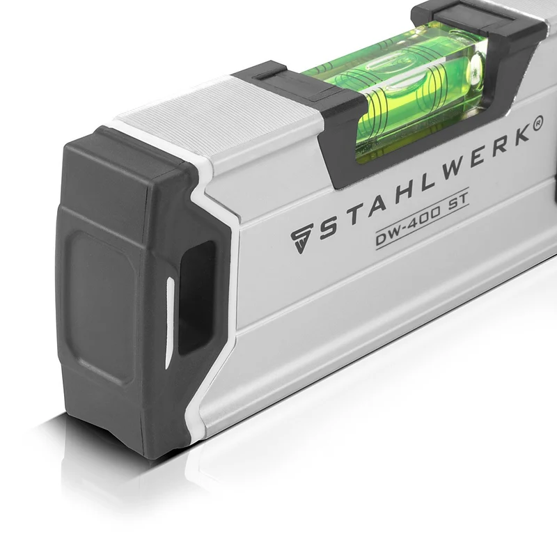 STAHLWERK Digitale Wasserwaage DW-400 ST aus Aluminium mit 400 mm Länge magnetische Richtwaage | Magnet-Wasserwaage | Aluminium-Wasserwaage | Digital-Wasserwaage | Winkelmesser