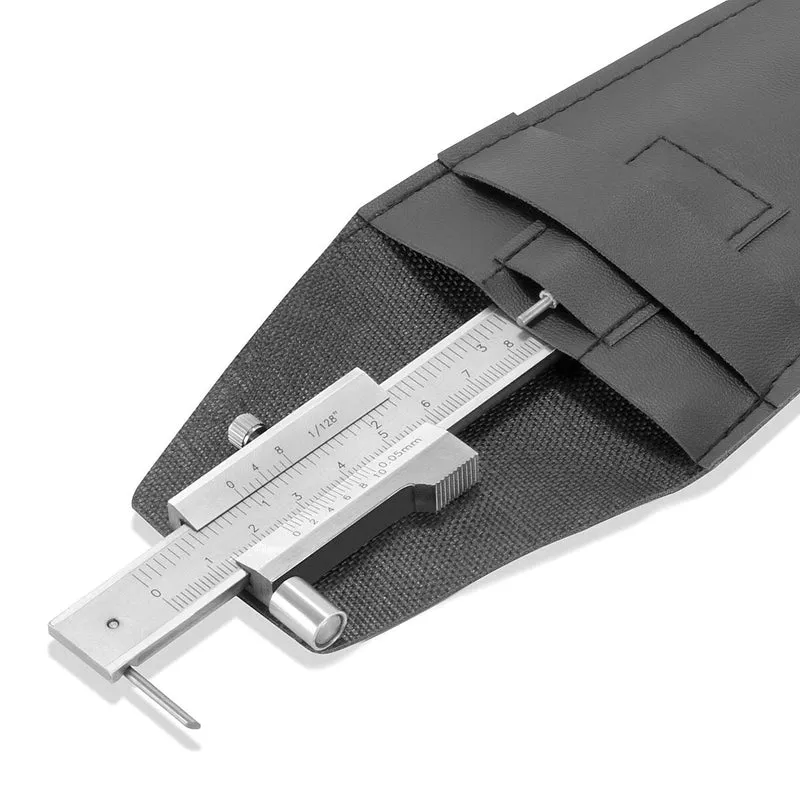 STAHLWERK Anreiß-Messschieber | Messlehre | Schieblehre 0-200 mm | 8 Inch mit Nonius und Anschlagrolle nach DIN 862 für Präzisionsmessungen